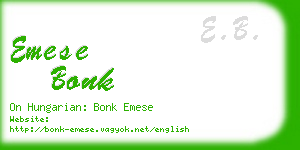 emese bonk business card